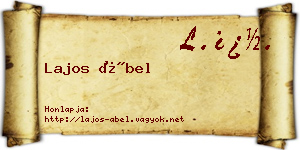 Lajos Ábel névjegykártya