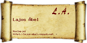 Lajos Ábel névjegykártya