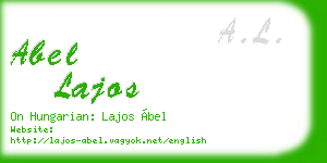 abel lajos business card